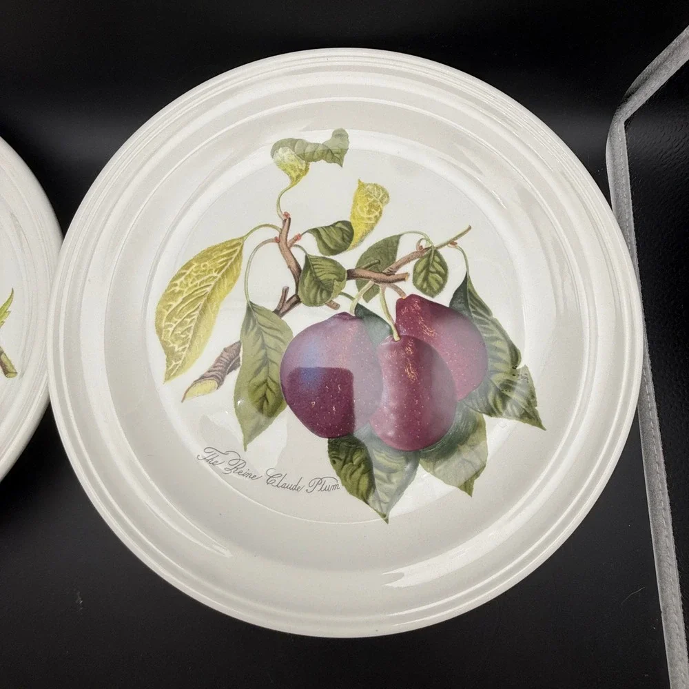 Portmeirion Pomona Dinner Plates Set 4 Fruit Botanical Cottagecore Strawberry